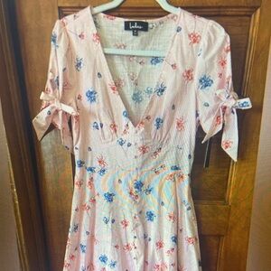 Lulu's Lilly Light Pink Floral Dress